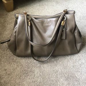 Used tan coach bag